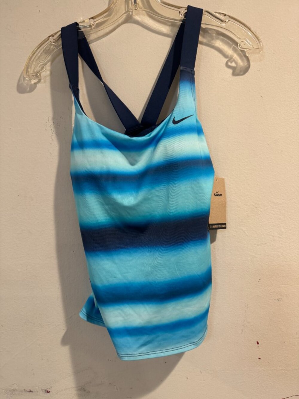 Nike Swim Blue Ocean Color Women's Top size small NEW